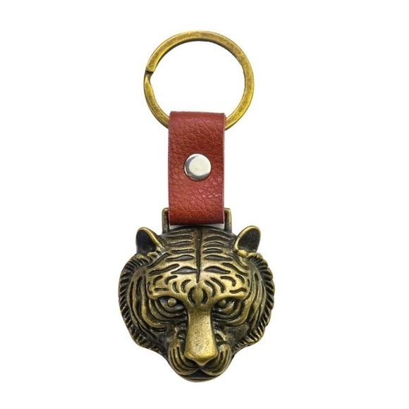 TIGER HEAD Bottle Opener keychain Wild Animal Key Chain Ring Ornament - Picture 1 of 4